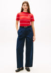 Tommy Hilfiger Logo Embroidery Jersey Crew Neck T-Shirt, Red
