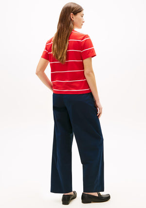 Tommy Hilfiger Logo Embroidery Jersey Crew Neck T-Shirt, Red