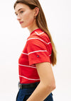 Tommy Hilfiger Logo Embroidery Jersey Crew Neck T-Shirt, Red