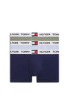 Tommy Hilfiger 3 Pack Heritage Logo Trunks, Blue Multi