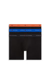 Tommy Hilfiger 3 Pack Signature Repeat Logo Boxer Briefs, Black Multi