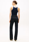 Tommy Hilfiger High Waisted Bootcut Jeans, Dark Wash