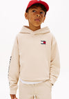 Tommy Hilfiger Boy Wavy Flag Long Sleeve Hoodie, Beige