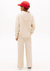 Tommy Hilfiger Boy Wavy Flag Long Sleeve Hoodie, Beige