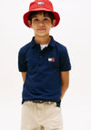 Tommy Hilfiger Older Boy Flag Short Sleeve Polo, Navy