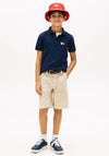 Tommy Hilfiger Older Boy Flag Short Sleeve Polo, Navy
