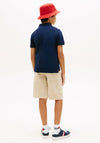 Tommy Hilfiger Older Boy Flag Short Sleeve Polo, Navy