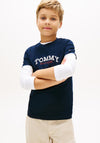 Tommy Hilfiger Boys Monogram Graphic Short Sleeve Tee, Navy