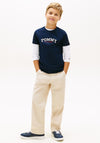 Tommy Hilfiger Boys Monogram Graphic Short Sleeve Tee, Navy