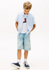 Tommy Hilfiger Boy Short Sleeve Oxford Shirt, Blue