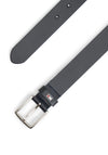 Tommy Hilfiger Boy Square Buckle Leather Belt, Navy