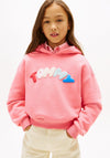 Tommy Hilfiger Girls Relaxed Long Sleeve Hoodie, Pink