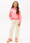 Tommy Hilfiger Girls Relaxed Long Sleeve Hoodie, Pink