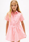 Tommy Hilfiger Older Girl Stripe Shirt Dress, Pink