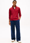 Tommy Hilfiger Essential Quarter Zip Sweater, Regatta Red
