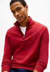 Tommy Hilfiger Essential Quarter Zip Sweater, Regatta Red
