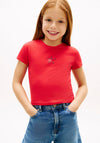 Tommy Hilfiger Older Girl Star Short Sleeve Tee, Red