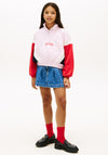 Tommy Hilfiger Girls Varsity Half Zip Sweater, Pink