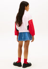 Tommy Hilfiger Girls Varsity Half Zip Sweater, Pink