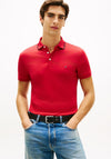 Tommy Hilfiger Liquid Cotton Tipped Polo Shirt, Medium Red