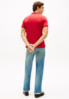 Tommy Hilfiger Liquid Cotton Tipped Polo Shirt, Medium Red