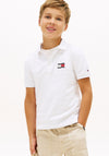 Tommy Hilfiger Older Boy Flag Short Sleeve Polo, White