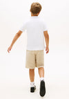 Tommy Hilfiger Older Boy Flag Short Sleeve Polo, White