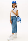 Tommy Hilfiger Girl Rib Frill Short Sleeve Tee, White