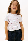 Tommy Hilfiger Girl Smiley Heart Short Sleeve Tee, White