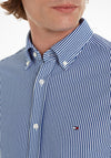 Tommy Hilfiger 1985 Knit Stripe Shirt, Ultra Blue & Optic White