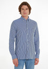 Tommy Hilfiger 1985 Knit Stripe Shirt, Ultra Blue & Optic White