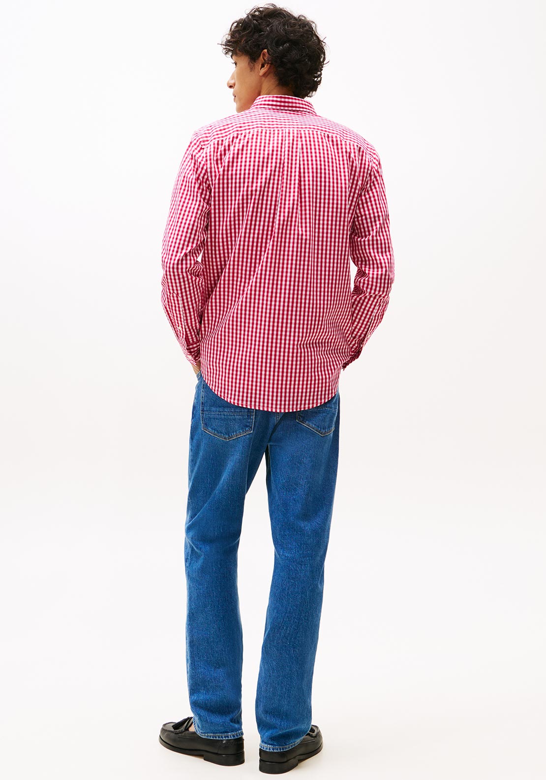 Tommy Hilfiger Flex Poplin Gingham Shirt, Red