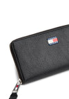 Tommy Jeans Must Flag Logo Large Zip Around Wallet, Black