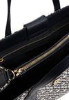 Tommy Hilfiger Jacquard Monogram Satchel Bag, Navy
