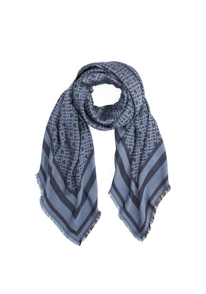 Tommy Hilfiger Monogram Square Scarf, Navy