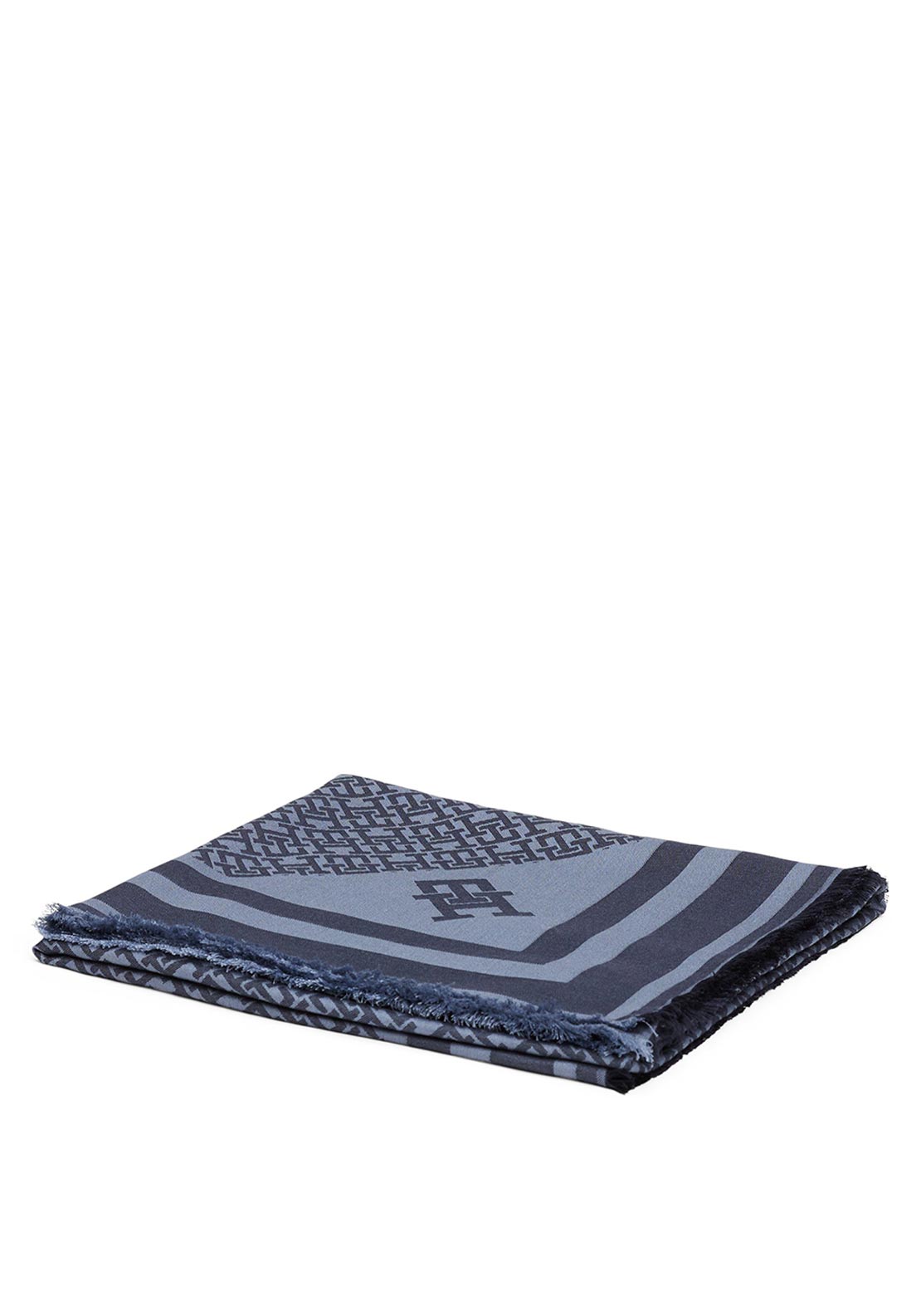 Tommy Hilfiger Monogram Square Scarf, Navy