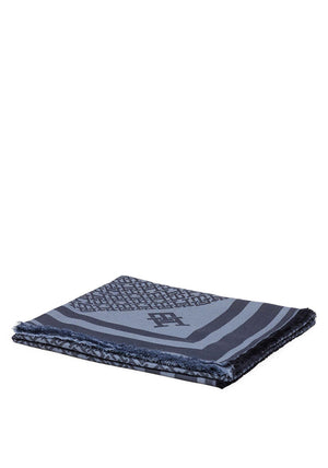 Tommy Hilfiger Monogram Square Scarf, Navy