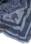 Tommy Hilfiger Monogram Square Scarf, Navy