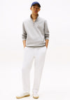 Tommy Hilfiger Essential Half Zip Sweater, Light Grey Heather