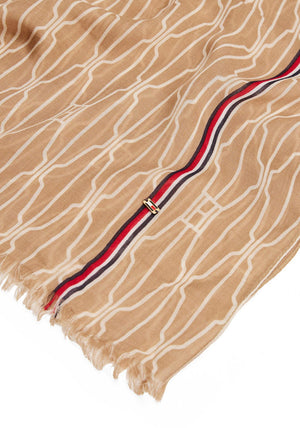 Tommy Hilfiger Essential Flag Scarf, Light Tan