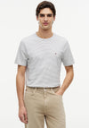 Tommy Hilfiger Flag Embroidery Stripe T-Shirt, Ecru & Navy