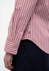 Tommy Hilfiger Poplin Striped Regular Shirt, Red