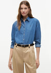 Tommy Hilfiger Womens Denim Boxy Shirt, Blue