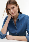 Tommy Hilfiger Womens Denim Boxy Shirt, Blue