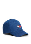 Tommy Hilfiger Kids Denim Flag Logo Baseball Cap, Blue