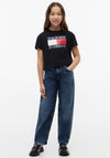 Tommy Hilfiger Girl Barrel Fit Denim Jean, Blue