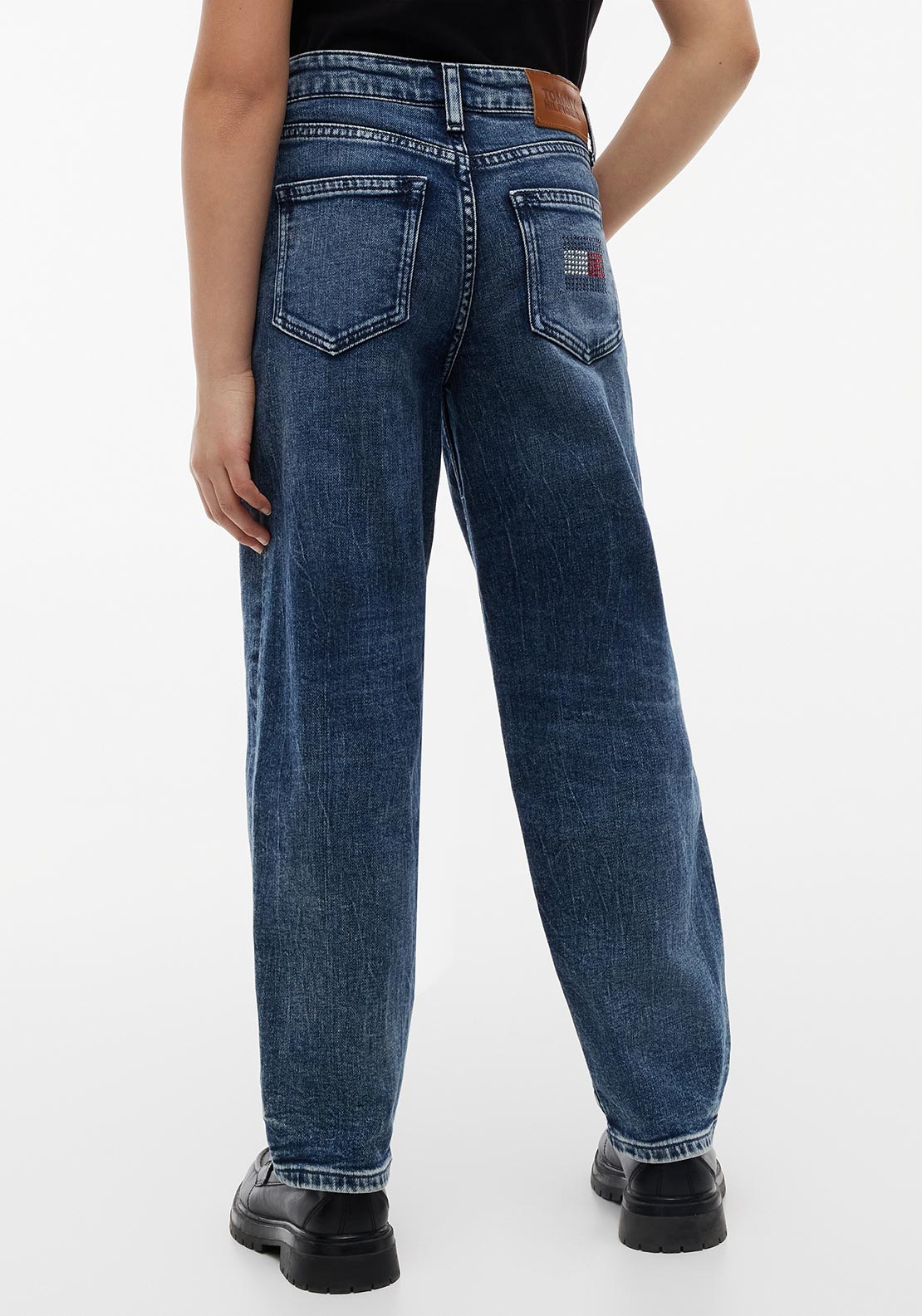 Tommy Hilfiger Girl Barrel Fit Denim Jean, Blue