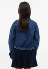 Tommy Hilfiger Girl Bubble Hem Denim Jacket, Blue
