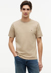 Tommy Hilfiger Crew Neck Embroidered Flag T-Shirt, Beige
