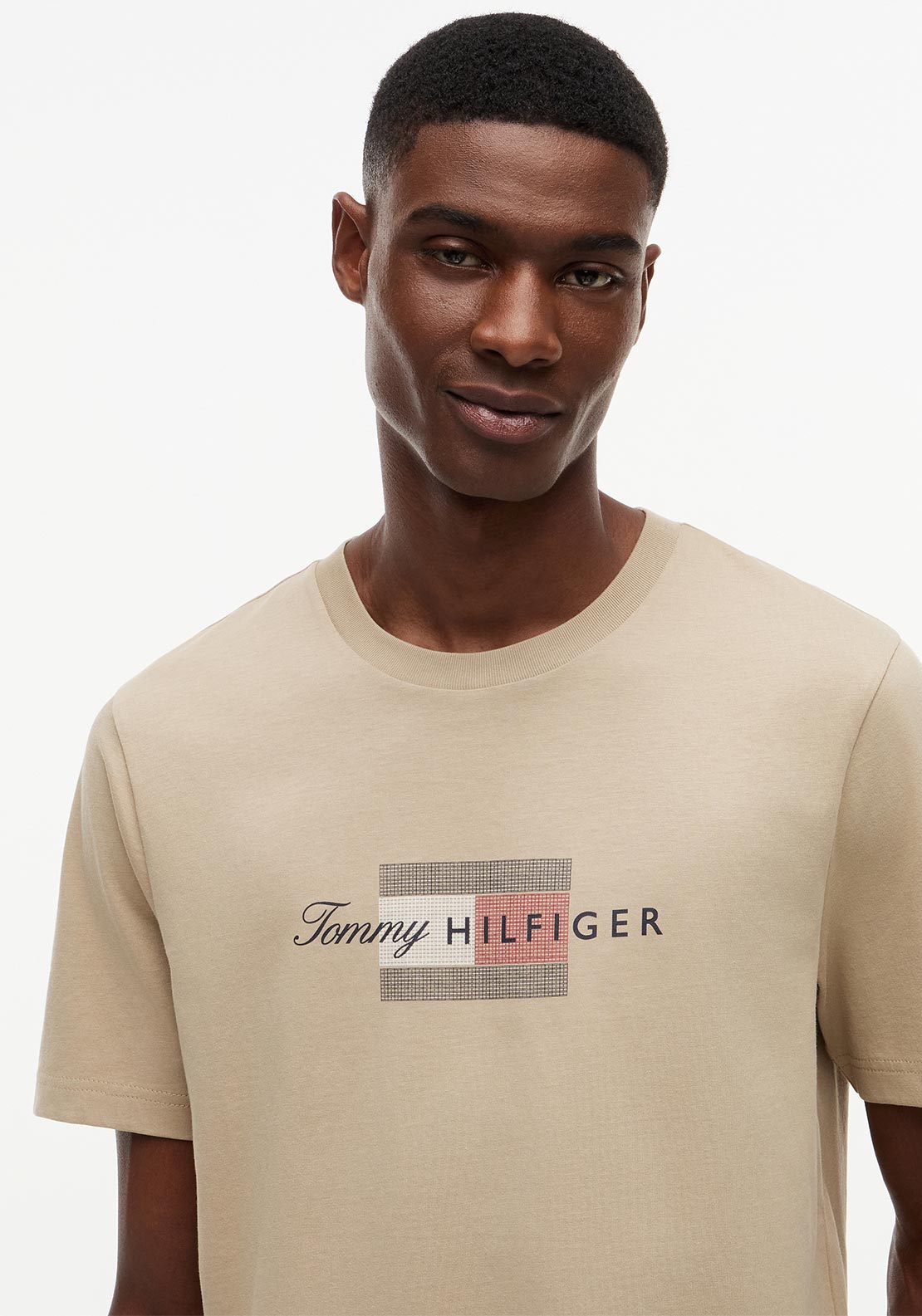 Tommy Hilfiger Flag Graphic T-Shirt, Beige